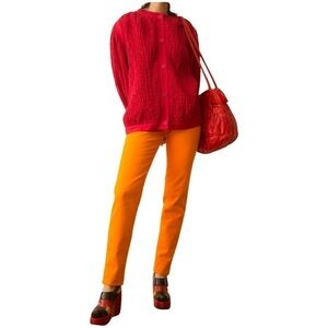 1980s Versace Jeans
Couture Orange Denim 27” waist